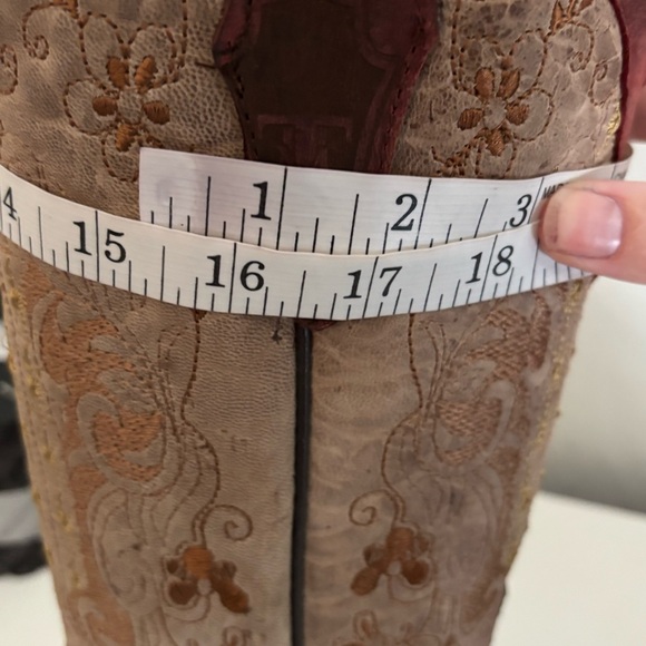 Tanner Mark Multicolor Floral Embroidered Python Print Toe Leather Boots 9.5 NWT - Picture 10 of 11